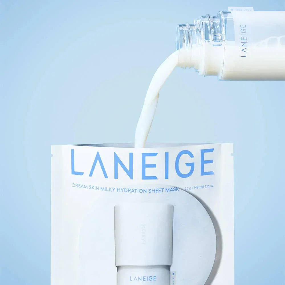 LANEIGE Cream Skin Milky Hydration Sheet Mask (6-Pack) | Intense Moisture.