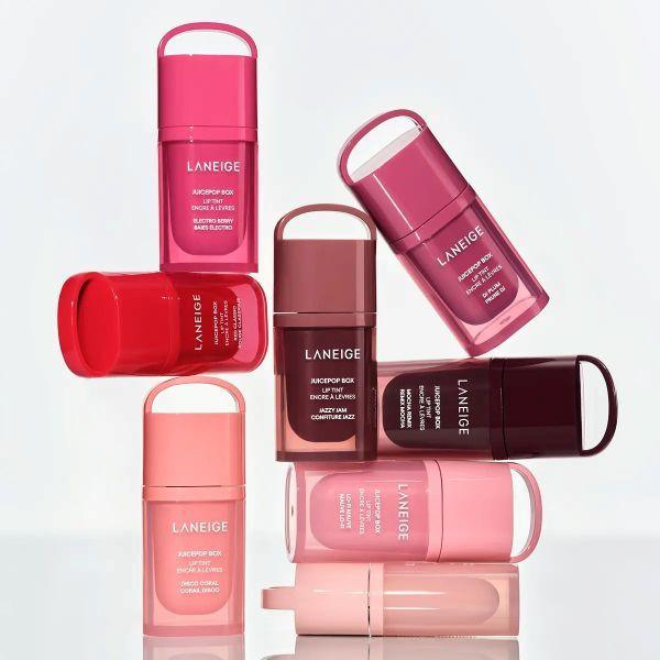 LANEIGE Juicepop Box Lip Tint (4.5g) – 8 Shades | High-Shine Glossy Finish.